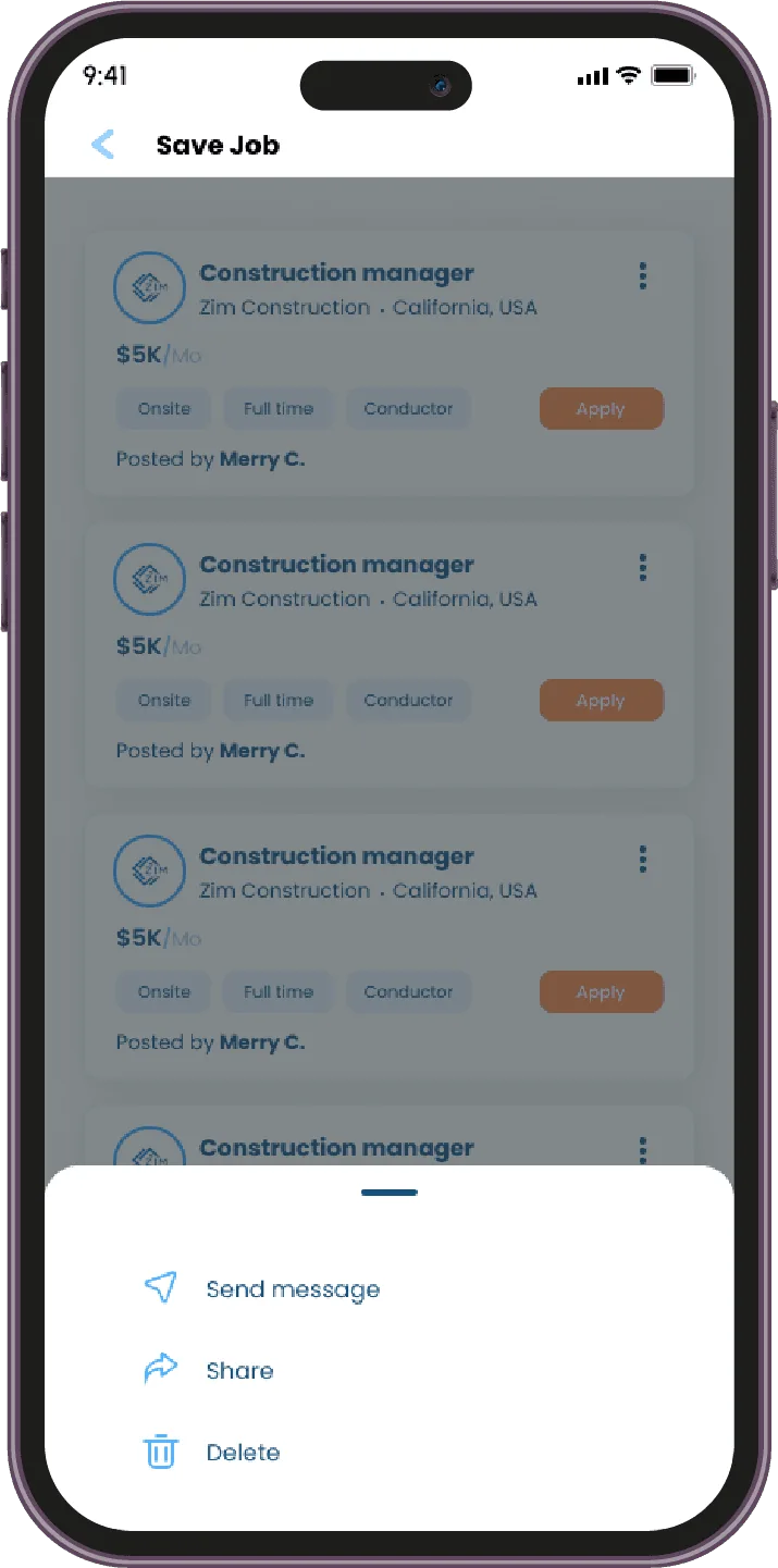 Job Saving & Sharing